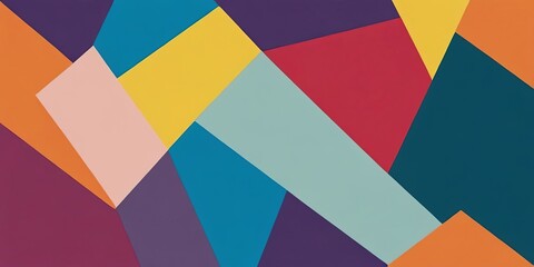 Poster - A colorful abstract painting with a variety of shapes and colors