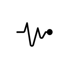 Aufkleber - Pulse icon web design in vector