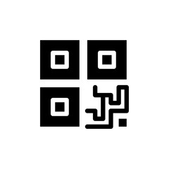 Poster - QR code icon web design in vector