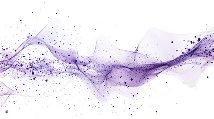 Poster - entanglement, with interconnected lines and dots forming a web-like structure on a bright white back