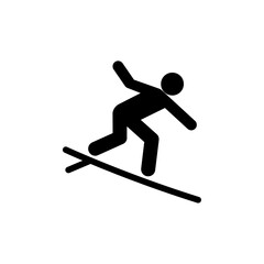 Aufkleber - Surfer icon web design in vector