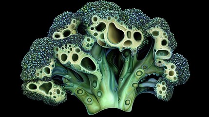 Poster - Abstract Artistic Rendering Of A Broccoli Floret