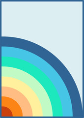 Poster - Retro background with a mix of rainbow colors. Abstract texture of red yellow green blue colors