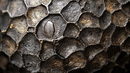 Poster - Closeup Macro Image Of A Seed Pod Surface