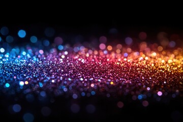 Poster - Colorful Glitter Background with Sparkling Particles Creating a Dreamy Atmosphere Ideal for Festive or Artistic Projects in Various Design Applications