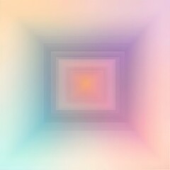 Canvas Print - Abstract Pastel Squares Receding Into Soft Light