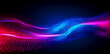 © Nishat - Abstract digital background with glowing blue and pink lights, cyber grid elements, and light streaks on a dark backdrop.
