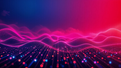 Poster - neon circuits lines background . Generative AI