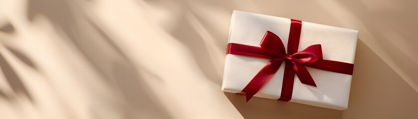 Wall Mural - Gift box surprise home setting product photography warm atmosphere close-up concept