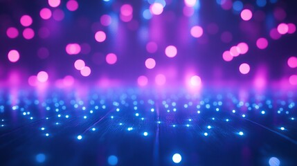 Poster - A vibrant display of colorful bokeh lights creating a festive atmosphere.
