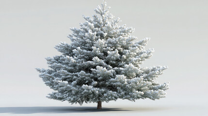 Wall Mural - Christmas Tree Photorealistic isolated 3d style snow