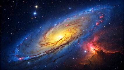 Wall Mural - Celestial Symphony, The Enchanting Beauty of Colorful Nebulae and planets in Deep Space In the vast expanse of the universe lies one of nature’s most breathtaking phenomena