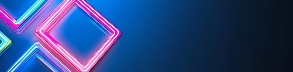 Poster - Isolated colored neon light rectangles set on a transparent background. A modern realistic illustration of smoke-filled windows, magic gates, teleport doors, and night performances on a dark