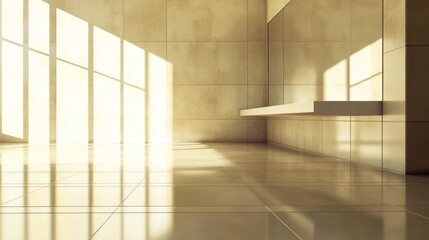 Wall Mural - Sunlit Modern Interior With Minimalist Design Elements