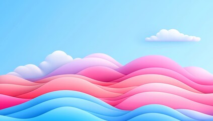 Poster - A lively gradient backdrop featuring a mix of soft pastel hues.