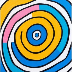 Poster - a lively, twirling abstract design in vivid hues that creates a mesmerizing effect.