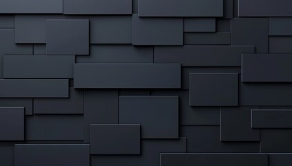 Poster - A black and gray abstract pattern with curving lines and geometric forms.