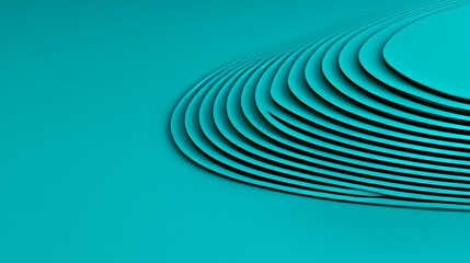 Poster - A circular abstract design featuring textured lines and gradient hues.