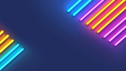 Poster - A vibrant abstract design with diagonal lines in shades of pink and purple.