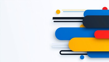 Poster - A dark background highlighting an abstract design with bright, energetic lines and colors.
