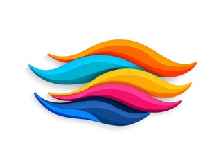 Poster - A lively, cascading wave of rainbow colors set against a gentle, ethereal backdrop.