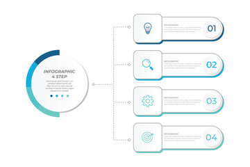 Poster - Vector infographic label design with circle infographic template design and 4-5-6 options or steps. Can be used for process diagram, presentations, workflow layout, banner, flow chart, info graph