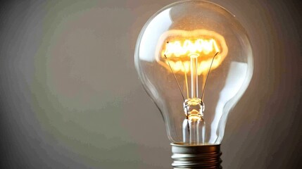 Poster - Bright Vintage Light Bulb Illuminating a Warm Environment
