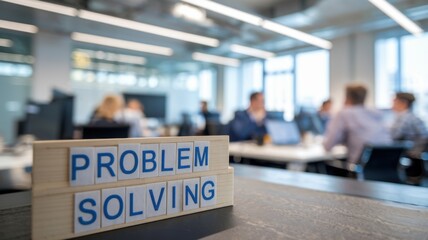Poster - A workspace featuring a sign that reads 