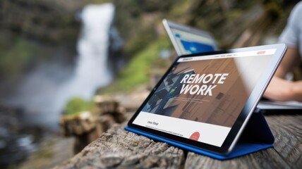 Poster - A tablet displaying 