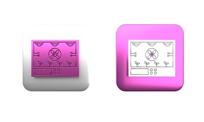 Poster - colorful smart farming technology - farm automation system icon isolated on white background. square
