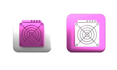 Poster - colorful asic miner icon isolated on white background. cryptocurrency mining equipment and hardware.