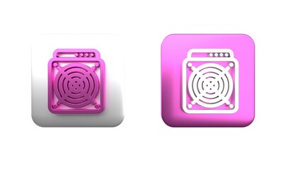 Poster - colorful asic miner icon isolated on white background. cryptocurrency mining equipment and hardware.