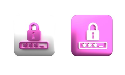 Poster - colorful password protection and safety access icon isolated on white background. lock icon. securit