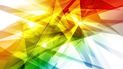 Poster - A mix of rainbow static, glitch effects, and geometric shapes on a modern background
