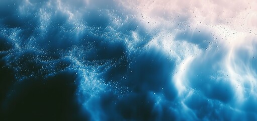 Poster - Banner header poster design with dark blue white black grainy gradient background glowing light dark backdrop noise texture effect
