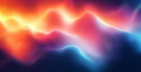 Aufkleber - Abstract modern gradient web banner design seamless colors teal abstract wave pattern. Retro orange teal red pink grainy gradient background noise texture effect.