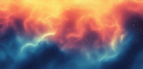 Aufkleber - A light grainy gradient background in white, green, and beige with subtle pastel colors as the banner backdrop