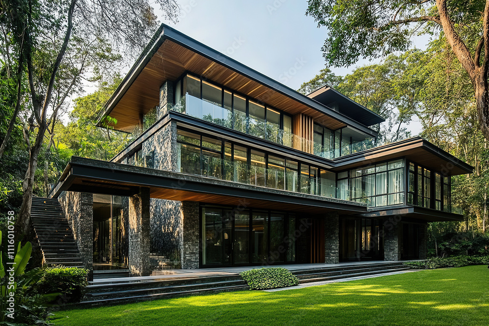 a-large-two-story-modern-house-with-glass-windows-wooden-walls-and
