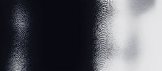 Poster - A monochrome banner with a grainy gradient background, showcasing an abstract noise texture in gray, black, and white.