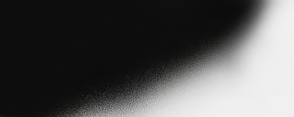 Poster - A dark gray and white noise gradient design, forming an abstract black grainy background for a monochrome banner header or wallpaper.