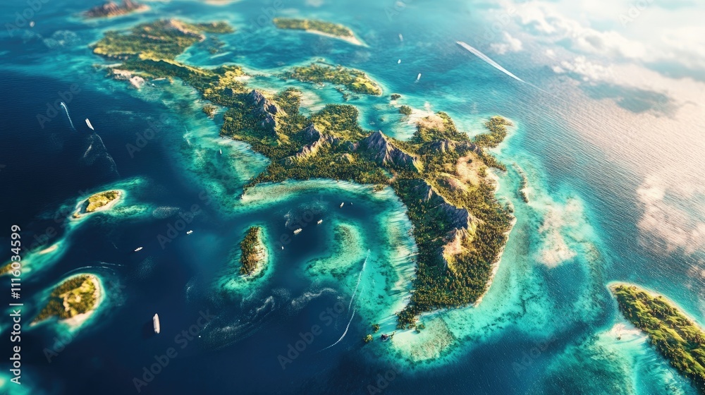 A map focusing on the island nations of the Indian Ocean, with labels ...