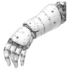 Poster - Robotic Arm Hand Futuristic Technology AI Automation Engineering Design