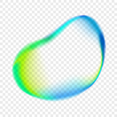 Fototapete - Bright collored abstract liquid shape. Vibrant color gradients for creative graphic design. Transparent background. Overlay graphic template. Vector illustration.