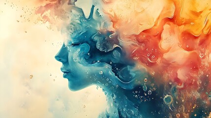 Poster - Ethereal transformation of emotion digital art abstract environment surreal perspective