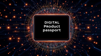 Poster - Futuristic Digital Product Passport Concept Representing AI Innovation in Retail