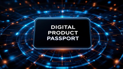 Poster - Futuristic Digital Product Passport Concept Representing AI Innovation in Retail