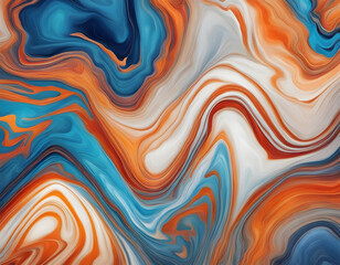 Sticker - Colorful wavy modern marble background