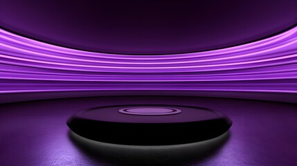 Poster - Dynamic lighting showcase studio space digital art environment futuristic design circular viewpoint