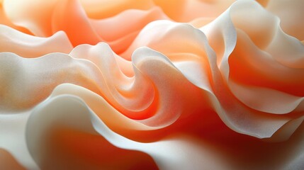 Poster - coral artificial leather texture featuring elegant waves and folds on a smooth pvc base for design a