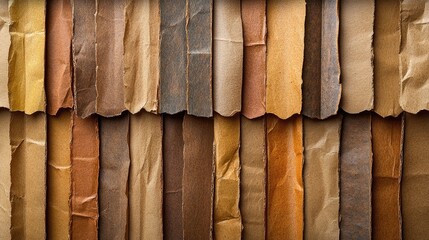 Poster - Textured corrugated cardboard background for advertising design showcasing various shades and patterns ideal for packaging and creative projects